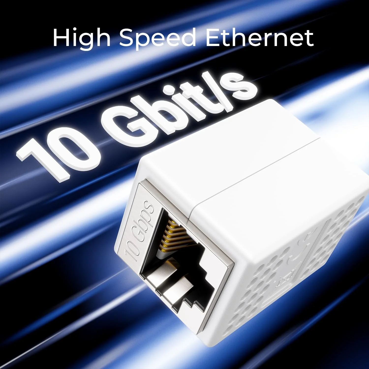 deleyCON LAN Cable Extension RJ45 Coupling (10 Gbit/s) Connector for Cat8/Cat7/Cat6/Cat5 Ethernet Cable Patch Cable Network Adapter 10 Gigabit POE - Pack of 2 - White 2 Stück - Image 3