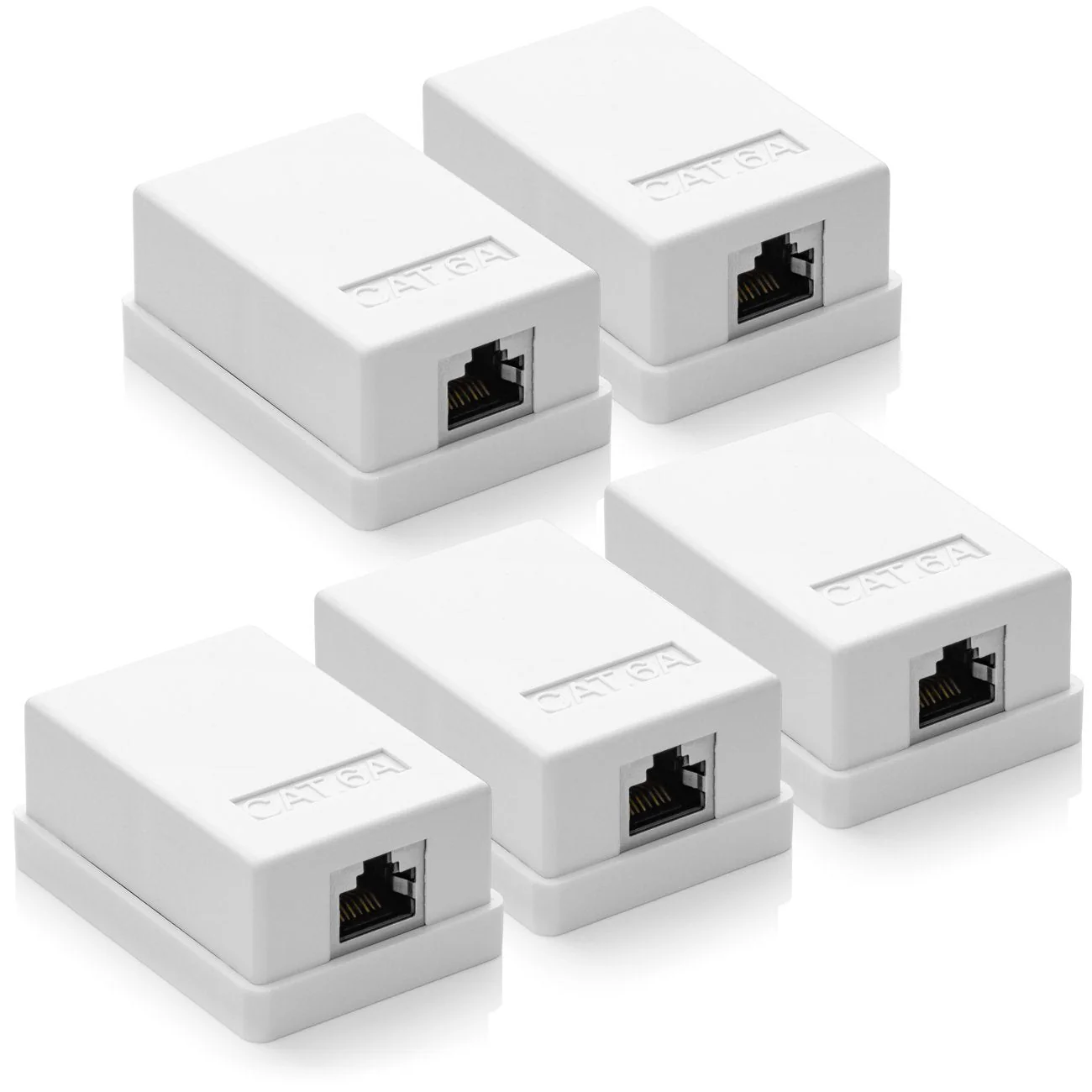deleyCON Network Sockets 5 Stück - 1x RJ45 Buchse