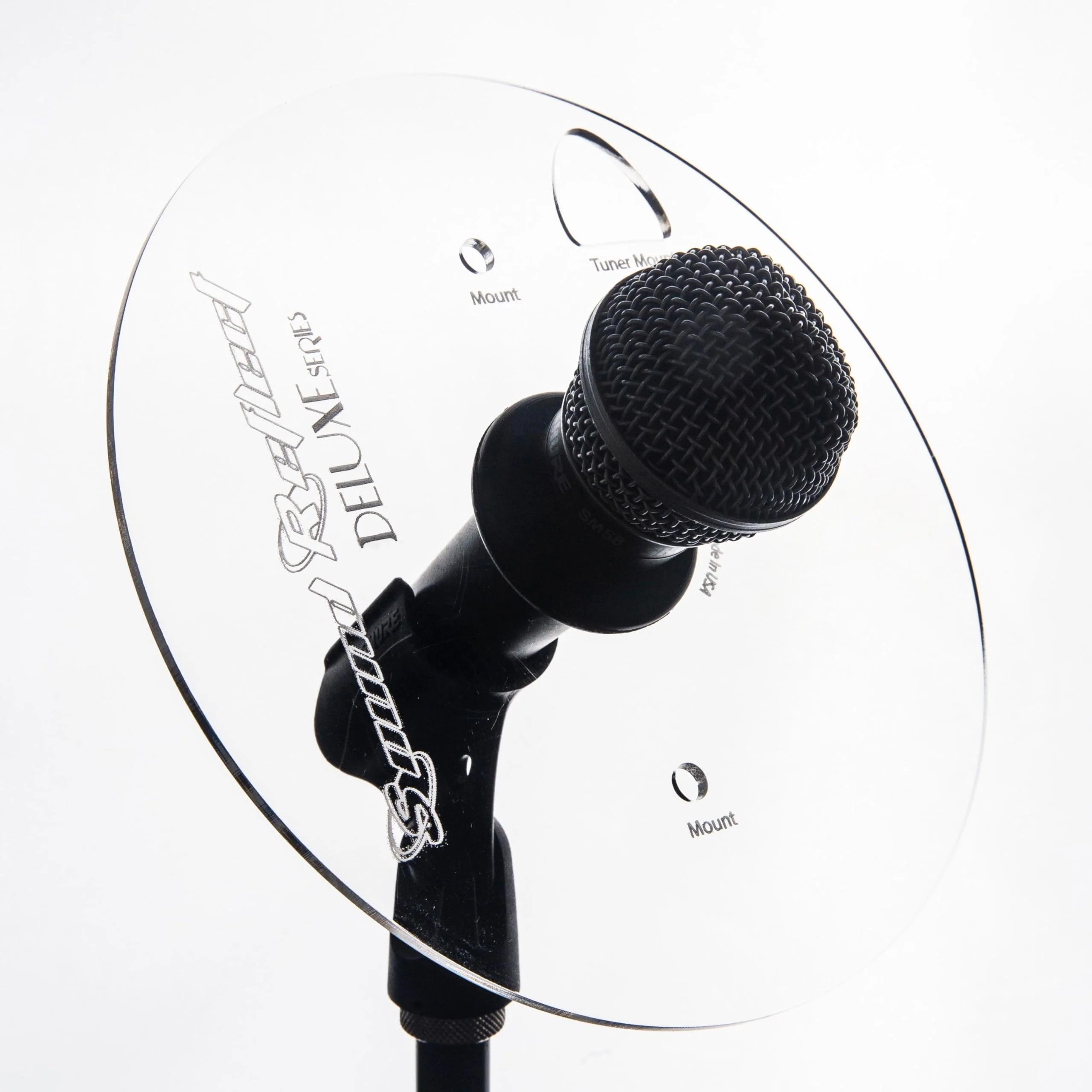 Deluxe Series Sound Shield for XLR Mics - Plexiglass - Sound Deflector for Trumpet, Trombone and Saxophone - For Home Practice, Live Performance, Studio (9" Diameter)