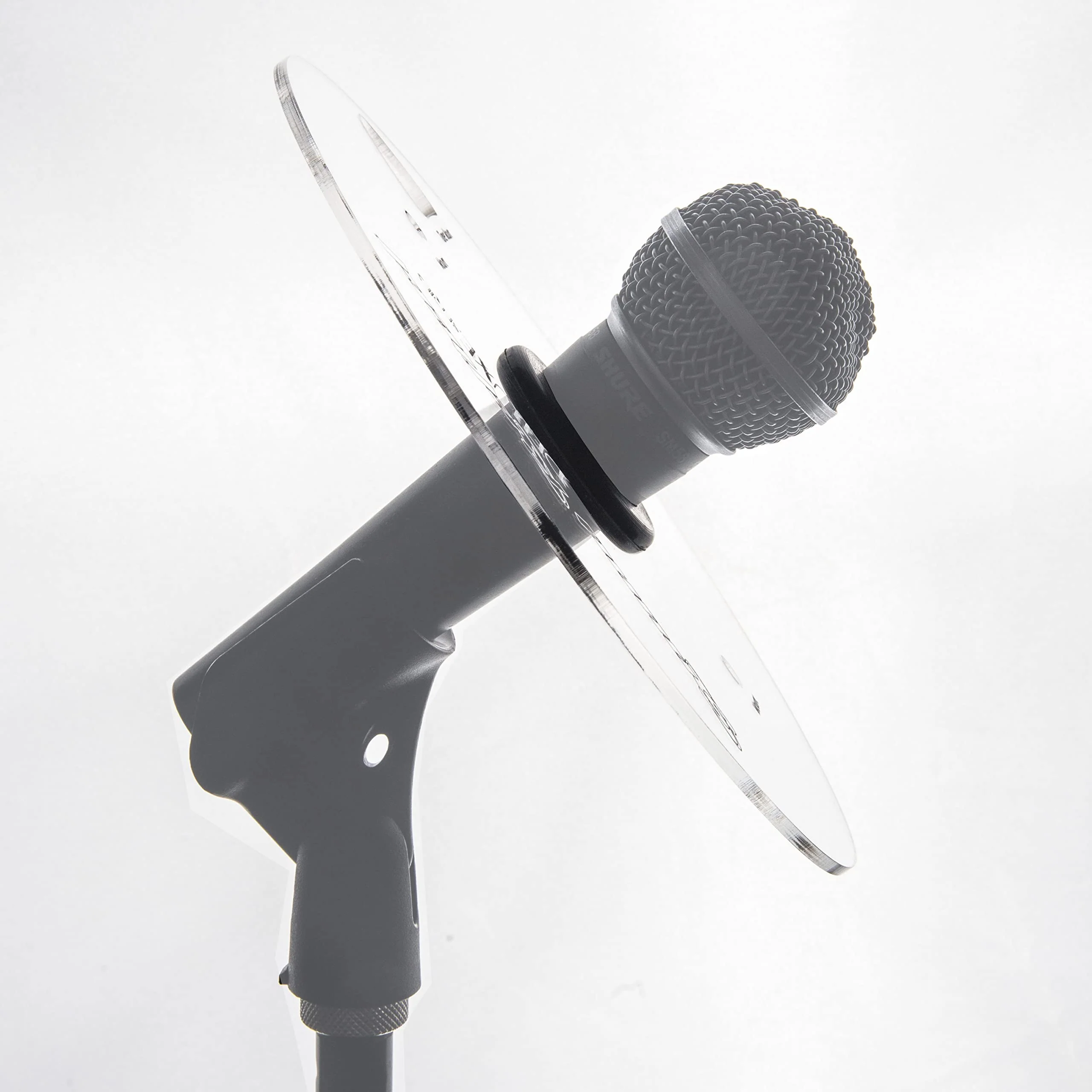 Deluxe Series Sound Shield for XLR Mics - Plexiglass - Sound Deflector for Trumpet, Trombone and Saxophone - For Home Practice, Live Performance, Studio (9" Diameter) - Image 6