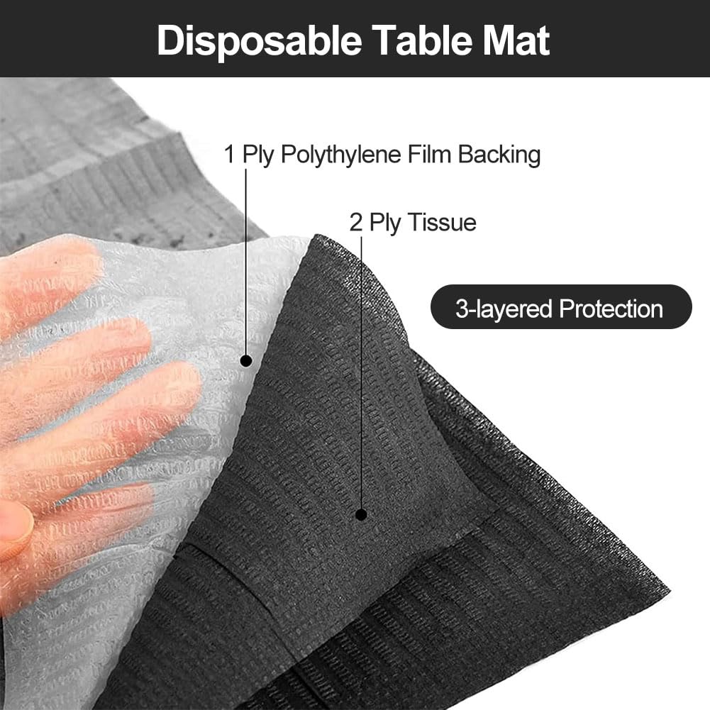 Dental Bibs, Tattoo Bibs, Tattoo Pads, Tattoo Tablecloths, Dental Bibs, Disposable Clean Pad for Tattoo Applications, Table Covers for Nail Salon, 33 cm x 45 cm, Pack of 30 - Image 3