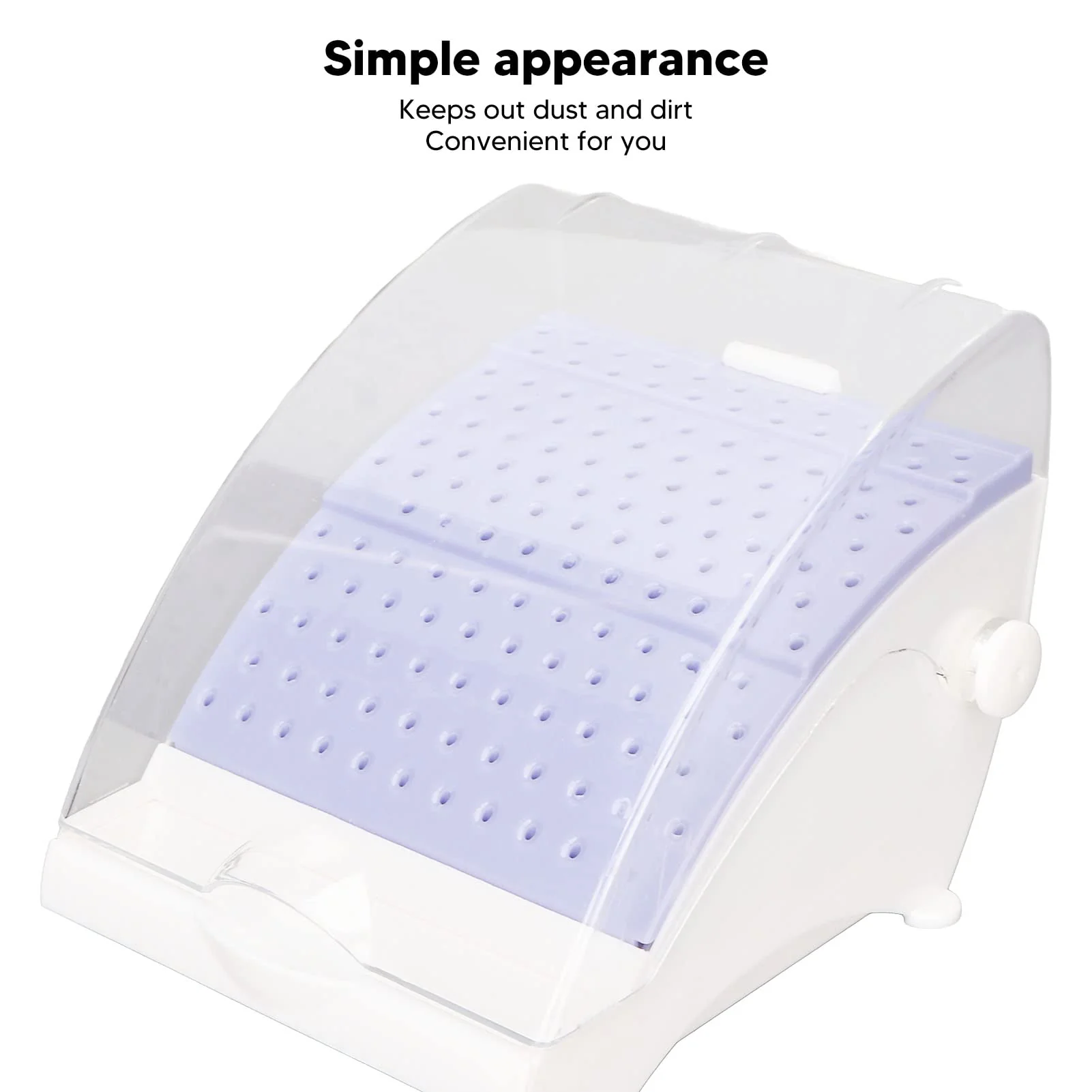 Dental Bur Block 142 Holes Bur Box Bur Holder, Annhua Dental Bur Organiser Plastic with Lid Case for Needle, Bur, File - Image 3