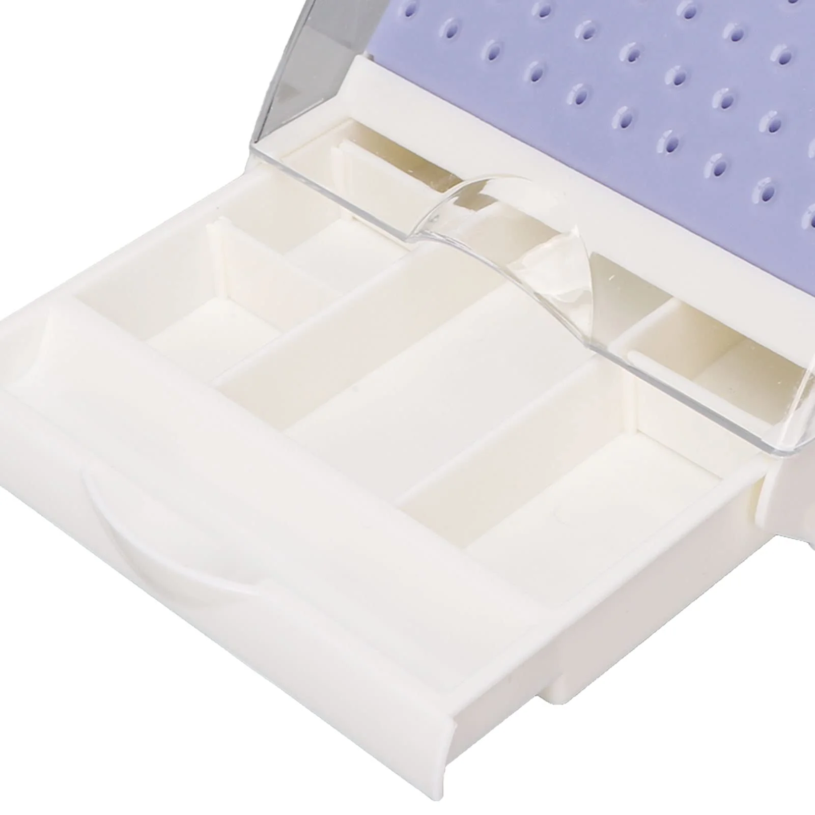 Dental Bur Block 142 Holes Bur Box Bur Holder, Annhua Dental Bur Organiser Plastic with Lid Case for Needle, Bur, File - Image 9