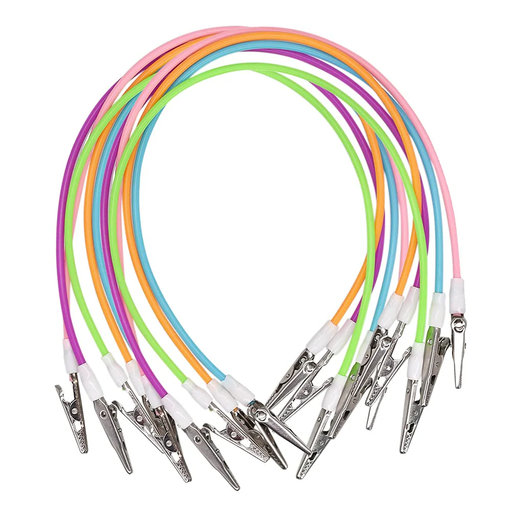 Dental Silicon Bib Clips,Colorful Sterilizable Bib Clips Napkin Holder Chain (10 PCS) 10 PCS