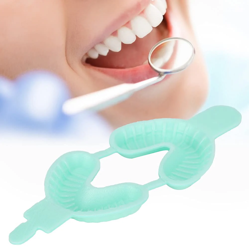 Dental Tray Kit, 50pcs/Set Disposable Fluoride Trays, Double Arch Trays, Dental Aids, Dental Tray Accessories(S) S