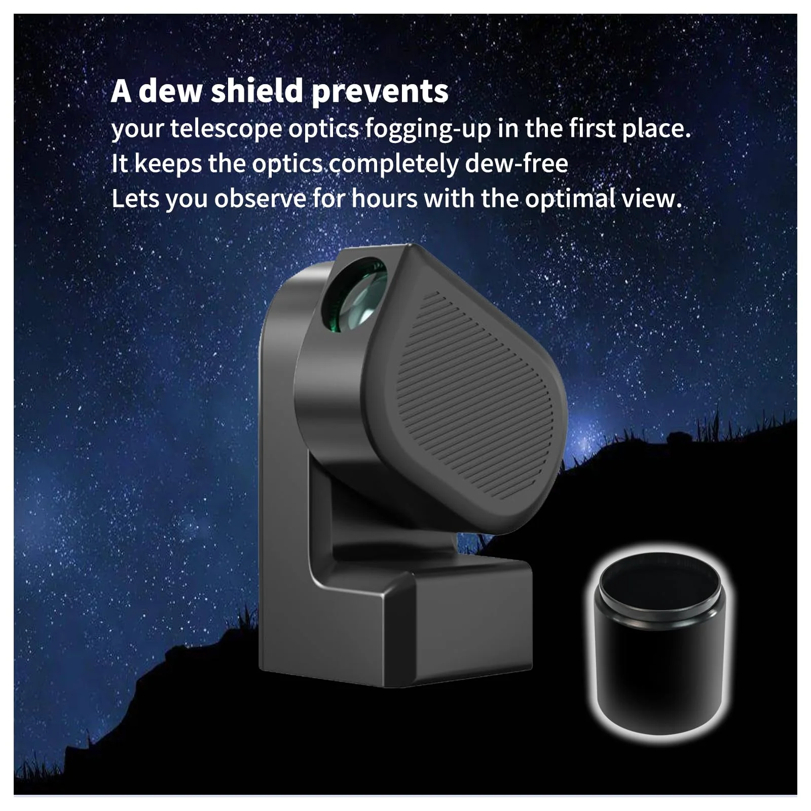 Dew Shield Compatible With ZWO SeeStar S50 Telescope light Hood, Lens Stray Light Protection And Lens Anti-condensation Shield Reduces The Risk Of Fogging With Dew. Compatible With Bahtinov Mask Focus - Image 4