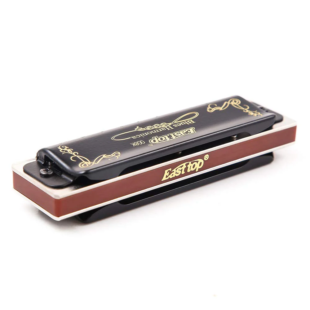 Diatonic Blues Harmonica 10 Holes Blues Harmonica 20 tones black T008K with Case,More Professional Harmonica for Beginner ,Students,Adults and Professional Player (Key of F) Key of F - Image 5