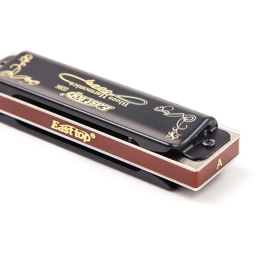 Diatonic Blues Harmonica 10 Holes Blues Harmonica 20 tones black T008K with Case,More Professional Harmonica for Beginner ,Students,Adults and Professional Player (Key of F) Key of F - Image 6