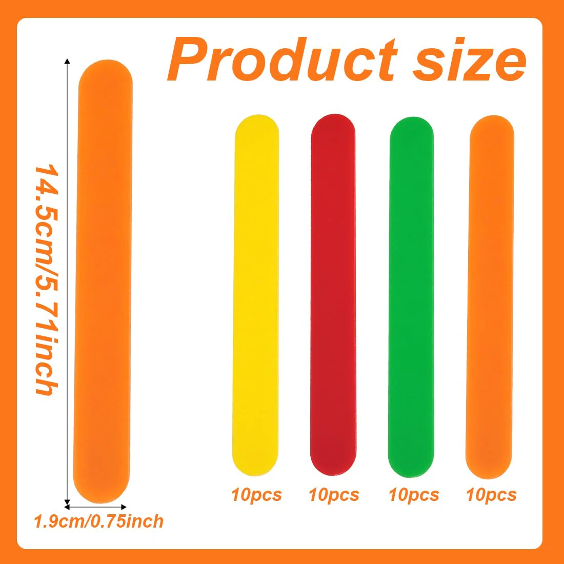 DIFLAX Pack of 40 Plastic Tongue Depressors, Mouth Depressors for Adults and Children, Versatile Plastic Sticks for Crafts, PP Hair Wax Sticks, Ice Sticks Waxing (Colour Mix) - Image 4