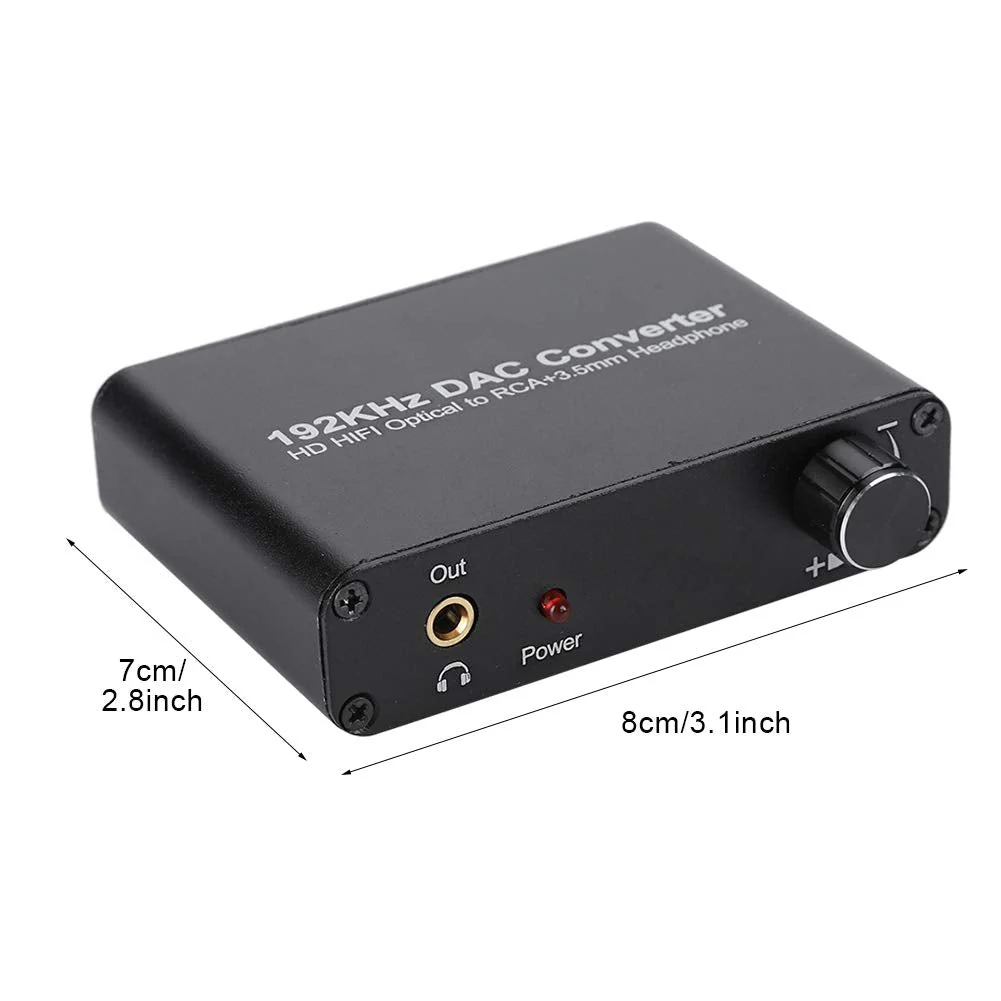 Digital Audio Decoder 5.1 HD with Volume Adjustment,Support DTS/AC-3/ Optical Coaxial Toslink Analog Converter, for Network Player, HDTV, -ray DVD, DVD, , 360, DM500S, DM800HD - Image 6