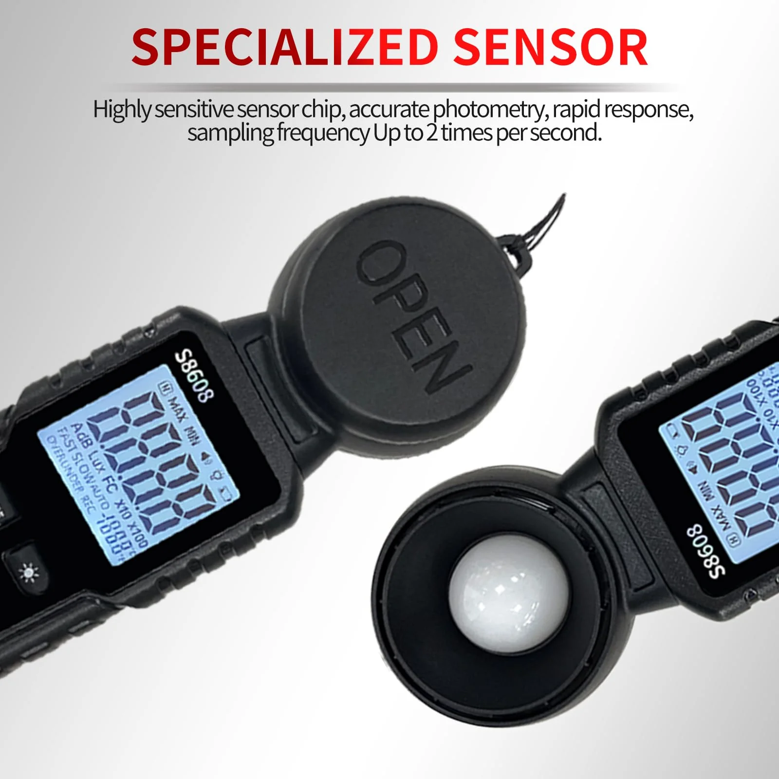 Digital Illuminance Meter Light Meter 20Lux to 200,000Lux Meter/18,500FC,Luxmeter for Photography Grow Plants Led Photometer Lighting Intensity Brightness Measurement - Image 5