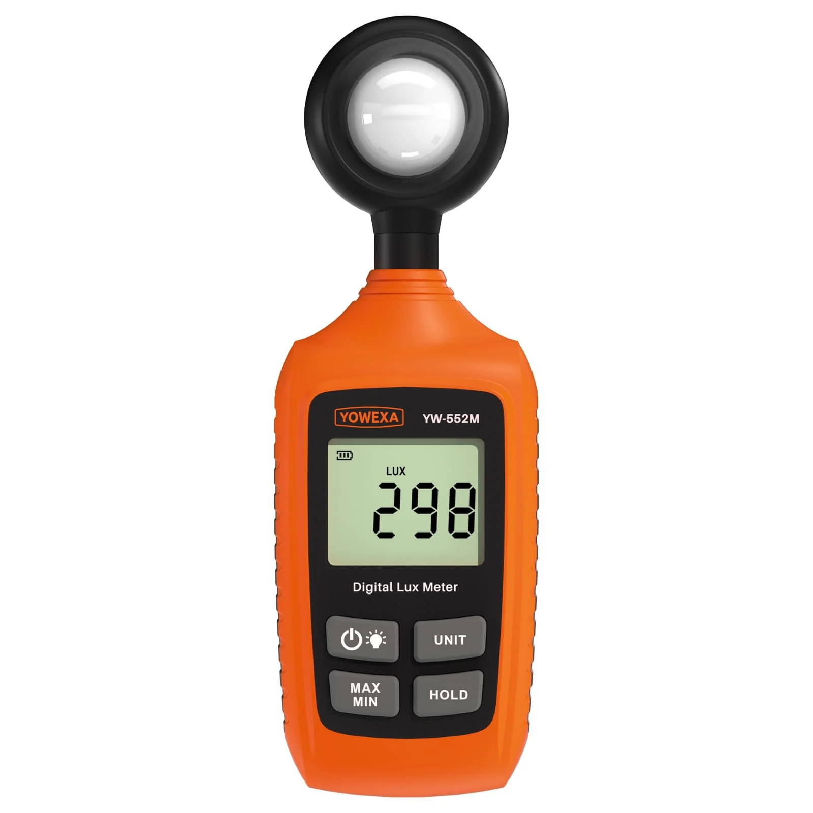 Digital Light Meter, 0-200,000 Lux (0-20,000 Foot Candles), Backlight, Max/Min, Data Hold, Lux/Fc Unit Switch, for Plants, Office, Indoor Lighting, and More
