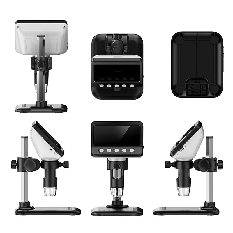 Digital Microscope, 4.3" LCD USB Coin Microscope, 1000X 1080P Error Coin Magnifier with 8 Adjustable LED Lights, PC View, Compatible with Windows for Adults Kids Black - Image 8