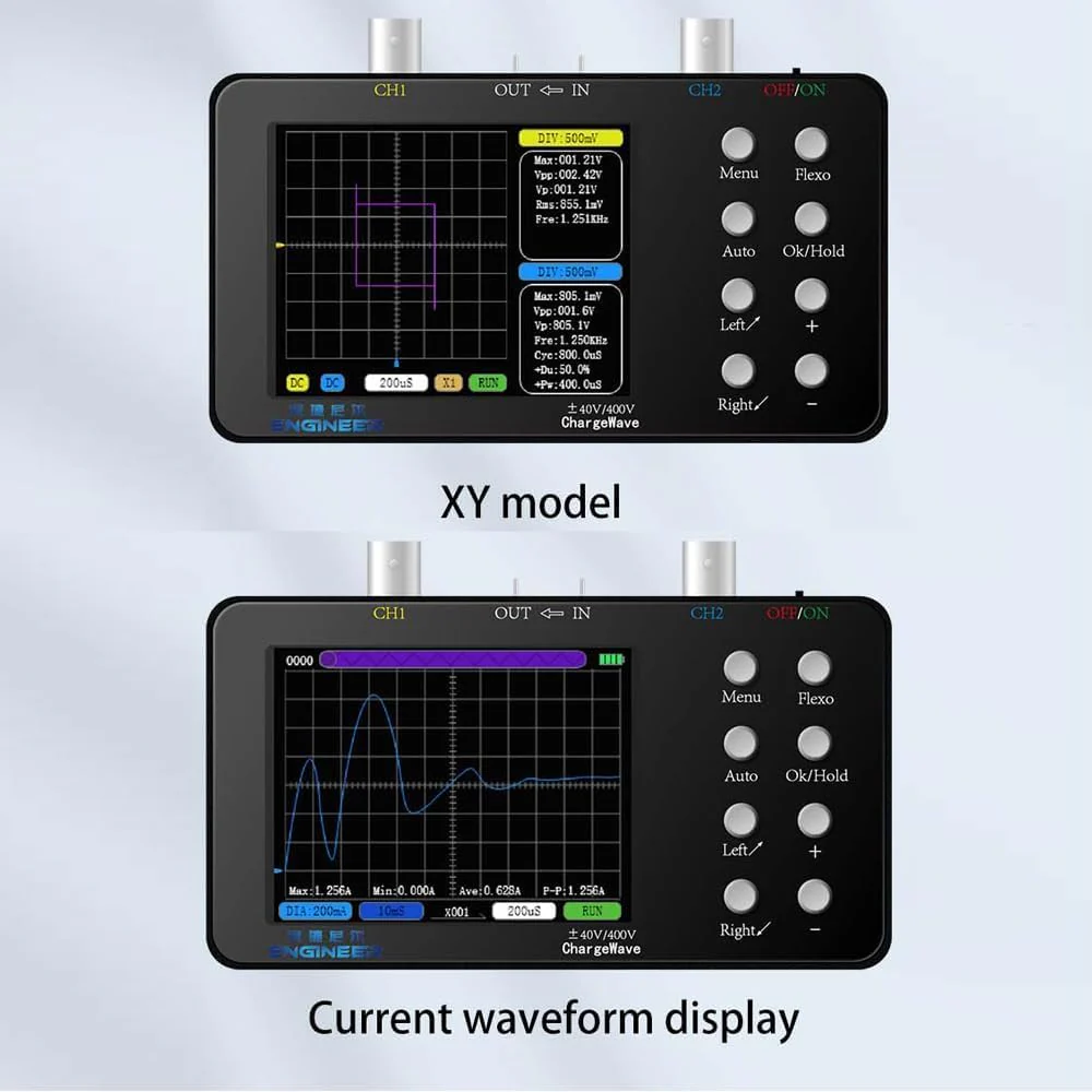 Digital Oscilloscope, 2-in-1 Oscilloscope and Signal Generator, 50 Ms/s Professional Handheld Oscilloscope, 2 Channel Digital Oscilloscope, with 3.2 Inch LCD Display for Repair of Electronics - Image 6