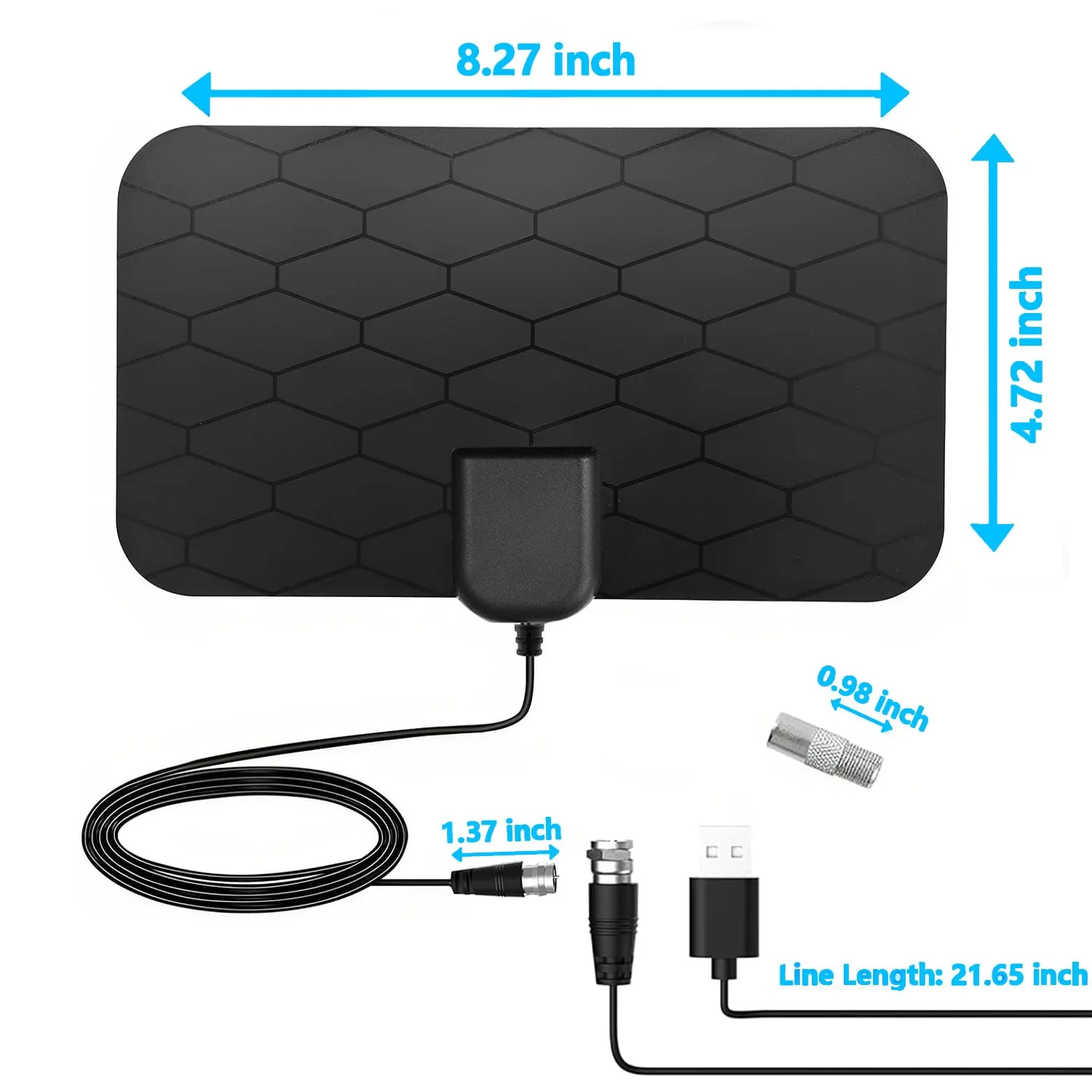 Digital TV Antenna,Antenna for Smart TV,360°Reception,Support 4K 1080p Smart Television,Detachable Signal Amplifier-Signal Booster-HDTV Antenna 10ft Coaxial HDTV Cable, Portable HD TV Antenna Indoor - Image 2