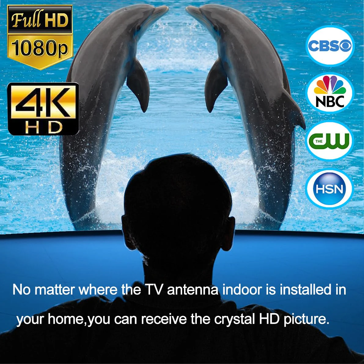 Digital TV Antenna,Antenna for Smart TV,360°Reception,Support 4K 1080p Smart Television,Detachable Signal Amplifier-Signal Booster-HDTV Antenna 10ft Coaxial HDTV Cable, Portable HD TV Antenna Indoor - Image 5