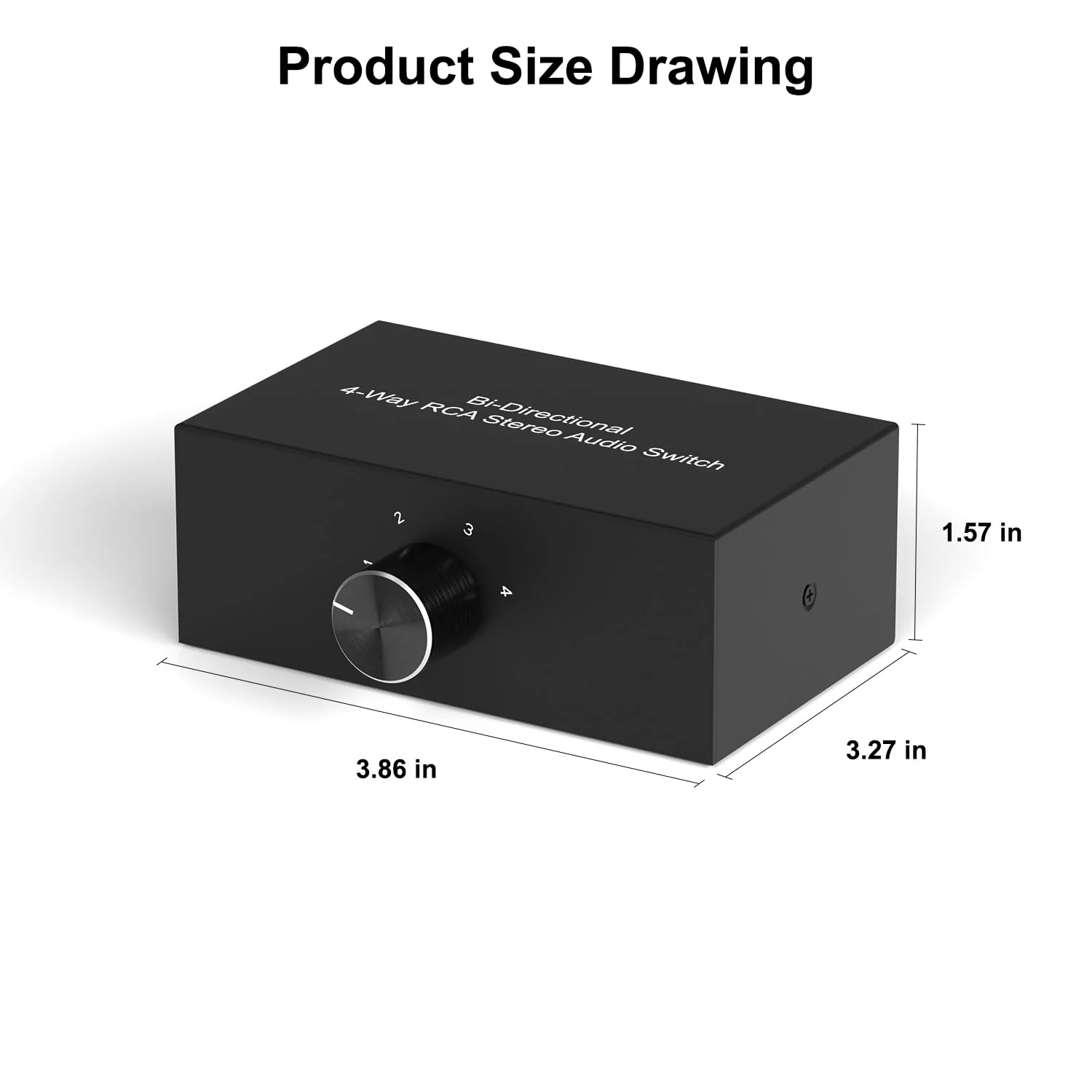 Dingsun 4-Way Stereo Audio Switcher, Bi-Directional Right and Left Channel Audio Selector Box for Blu-ray Players or DVD Players Active Speakers (4In-1Out /1In-4Out)(1In-4Out /4In-1Out) 1In-4Out /4In-1Out - Image 6