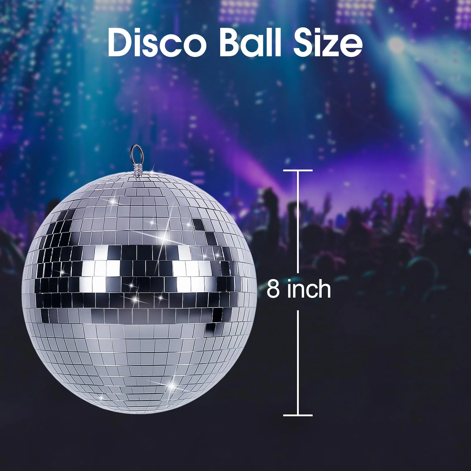 Disco Ball 2 Pack, 8 Inch Shatterproof PET Mirror Disco Ball Decor for Party, Wedding, Club - Safe & Durable Hanging Dance Balls, Non-Glass Party Decorations - Image 3