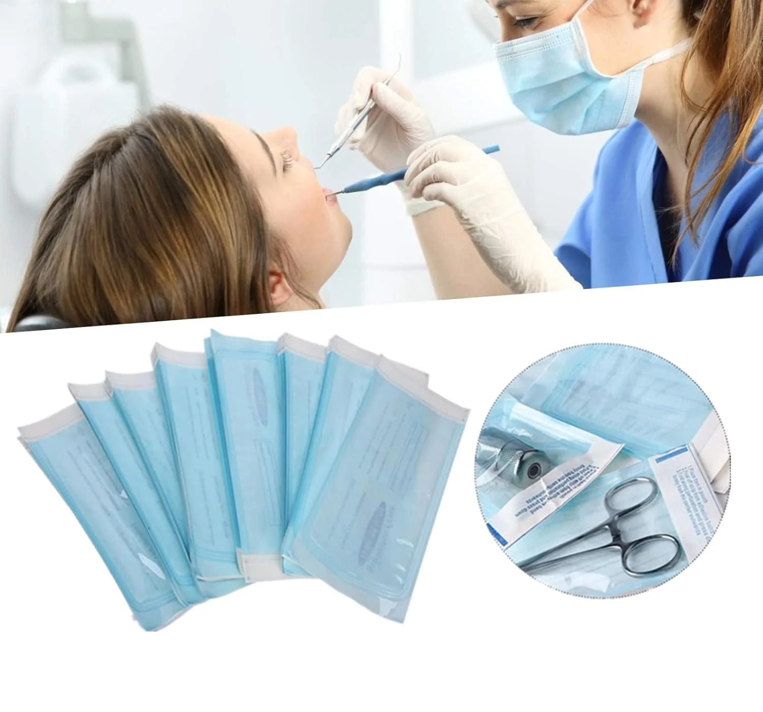 Disposable Sterilisation Bags, 200 x Sterilisation Bags 5.7 x 13 cm with SK Seal Sterilising Bag, Sterilising Bag for Autoclaves, Self-Adhesive, Sterilising Bag for Autoclaves - Image 3