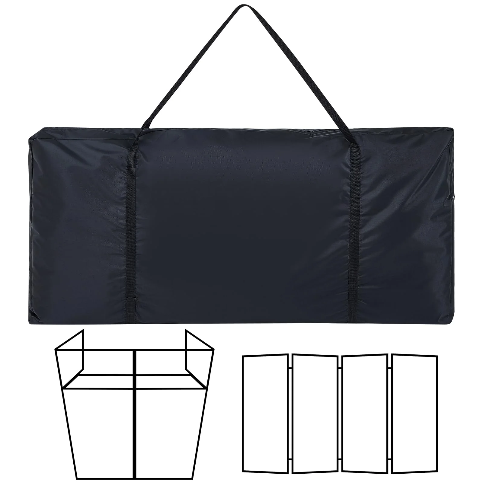 DJ Booth Carrying Bag DJ Facade Panel Carry Bag Black DJ Bag Facade Bag Reinforced Replacement, 46.5 x 22 x 4.7''