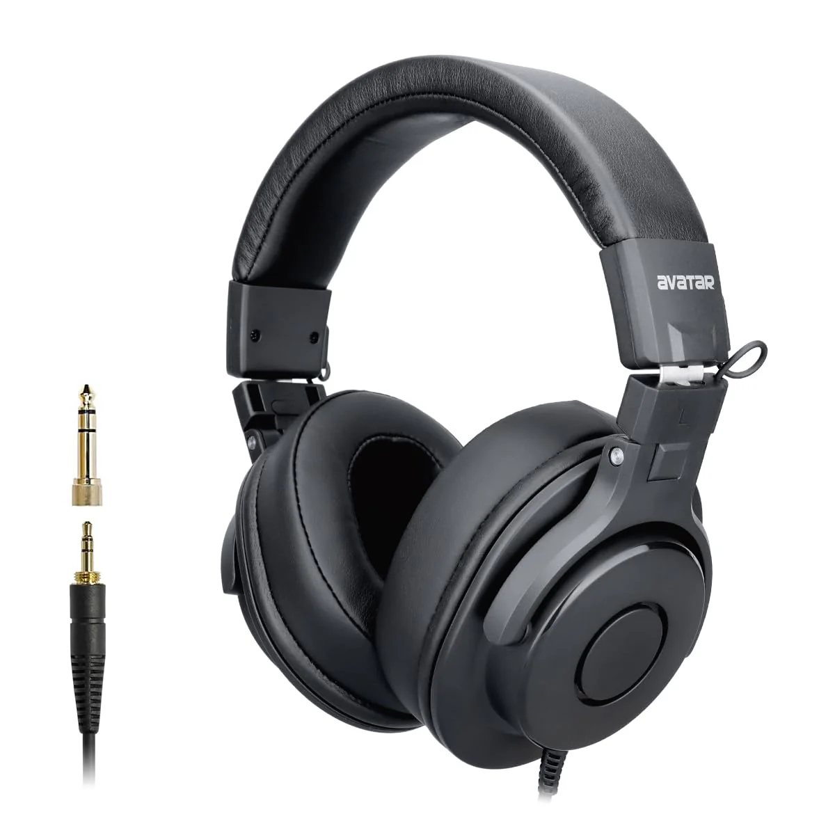 DMH10 Over-Ear Studio Monitor Headphones for Recording Electric Drum Headphone for Drummers, with Deep Bass, Noise Isolation, 3.5mm Jack 1/4" Adapter, 3m Long Cable