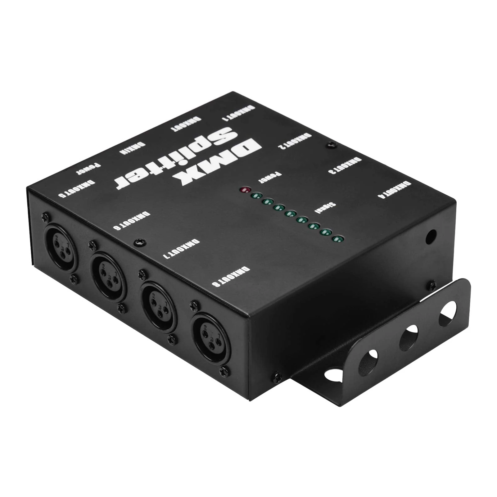 DMX512 Optical Signal Amplifier Spliter Distributor 1 Direct Input & Output 8 Independent Outputs for Light Controller Stage Console Party DJ Club Disco KTV Light with Power Adapter,Signal Split - Image 3