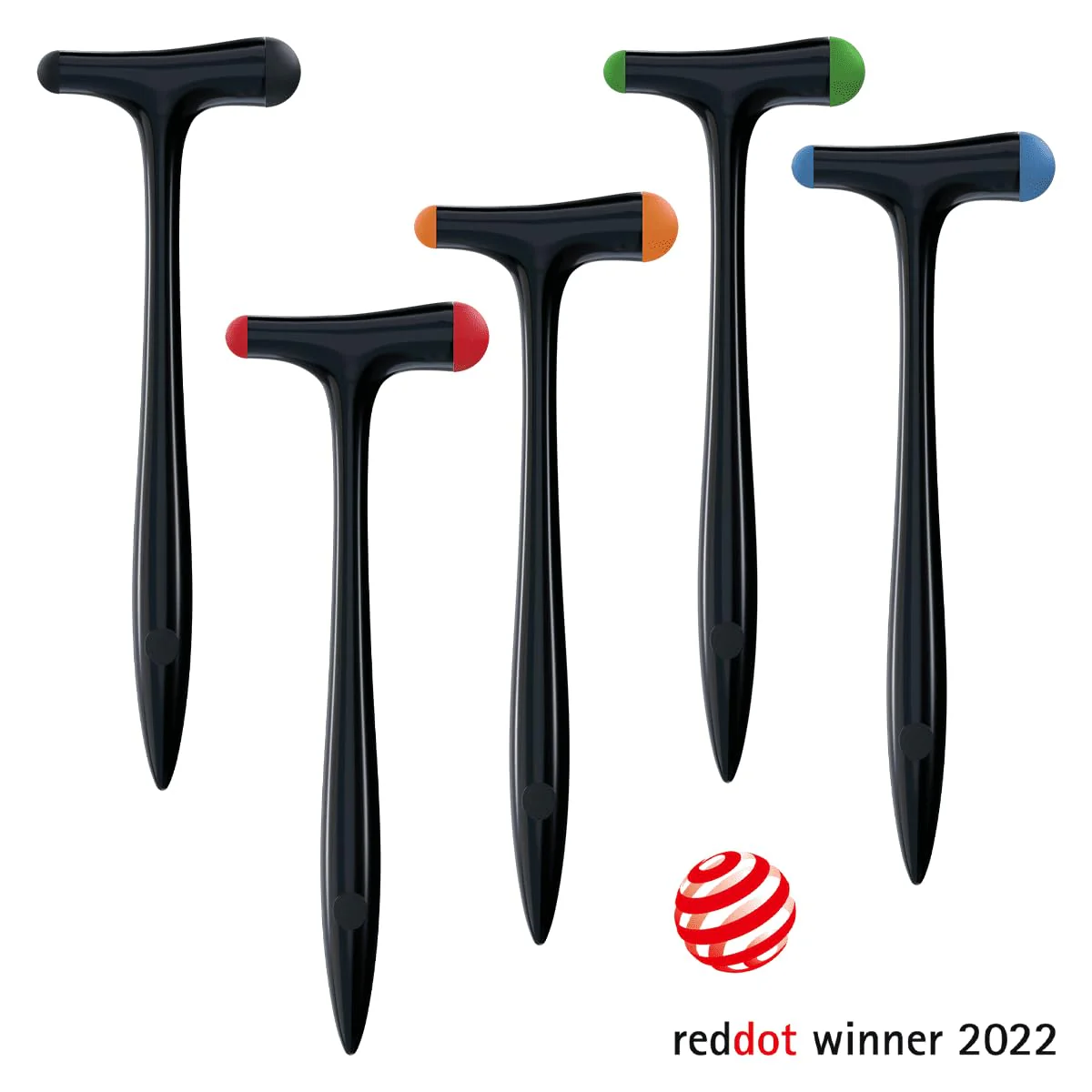 DocCheck Thïngs "Clôppe" Reflex Hammer - Red Dot Design Award 2022, Neurological Reflex Hammer According to Trömner, Pointed Handle for Skin and Surface Reactions, Aluminium (Black) black - Image 6