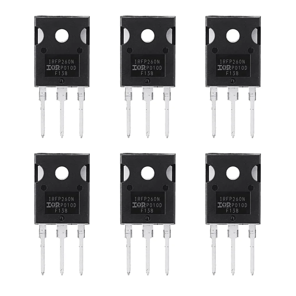 DollaTek 6pcs IRFP260N N-Channel MOSFET Transistor 50A 200V TO-247AC