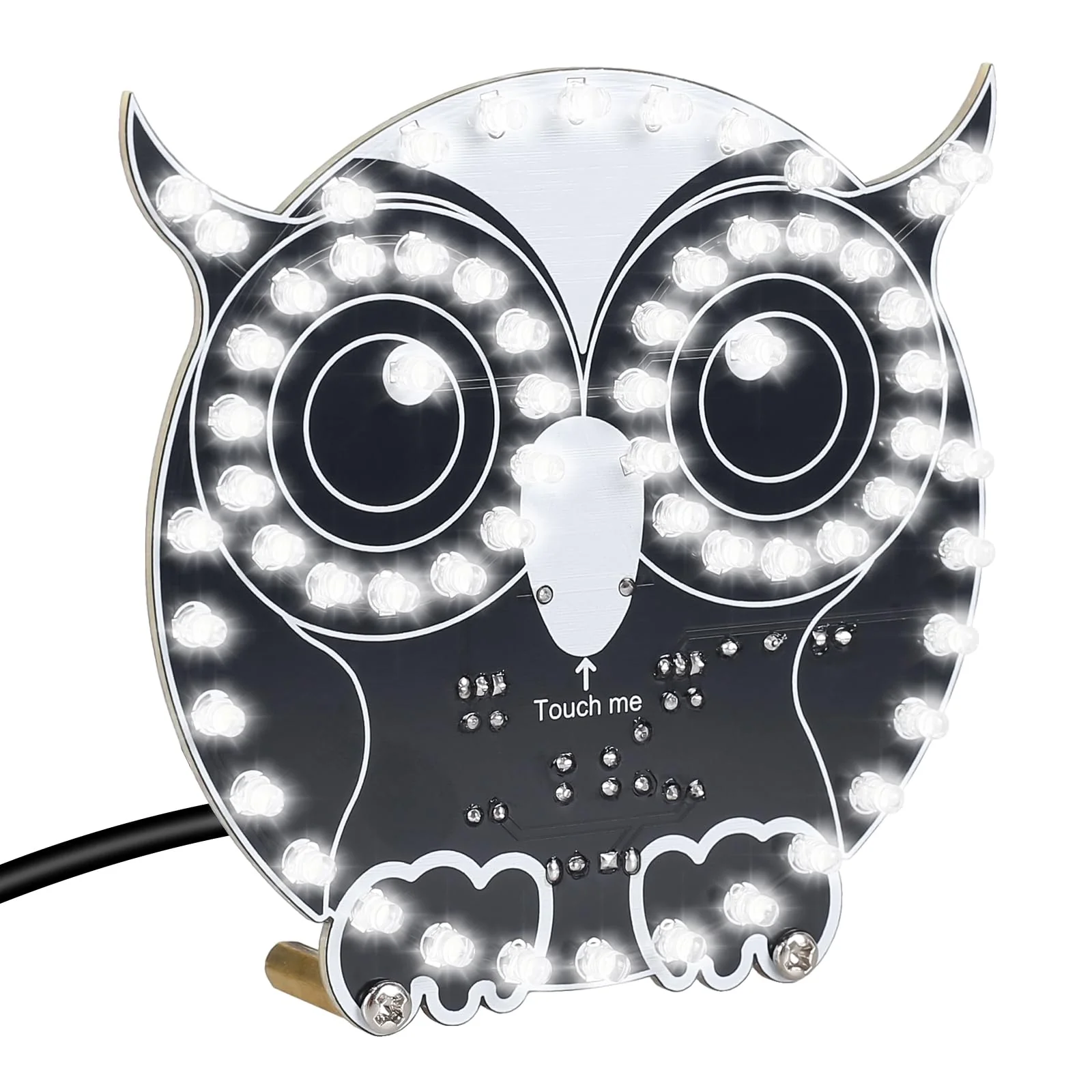 DONGKER Soldering Kit, Owl Shape LED Light Soldering Exercise Kit, DIY Electronic Kits for Beginners, Teaching and Learning Training, DIY Soldering Project LED Lamps Kit with Touch Control, for STEM
