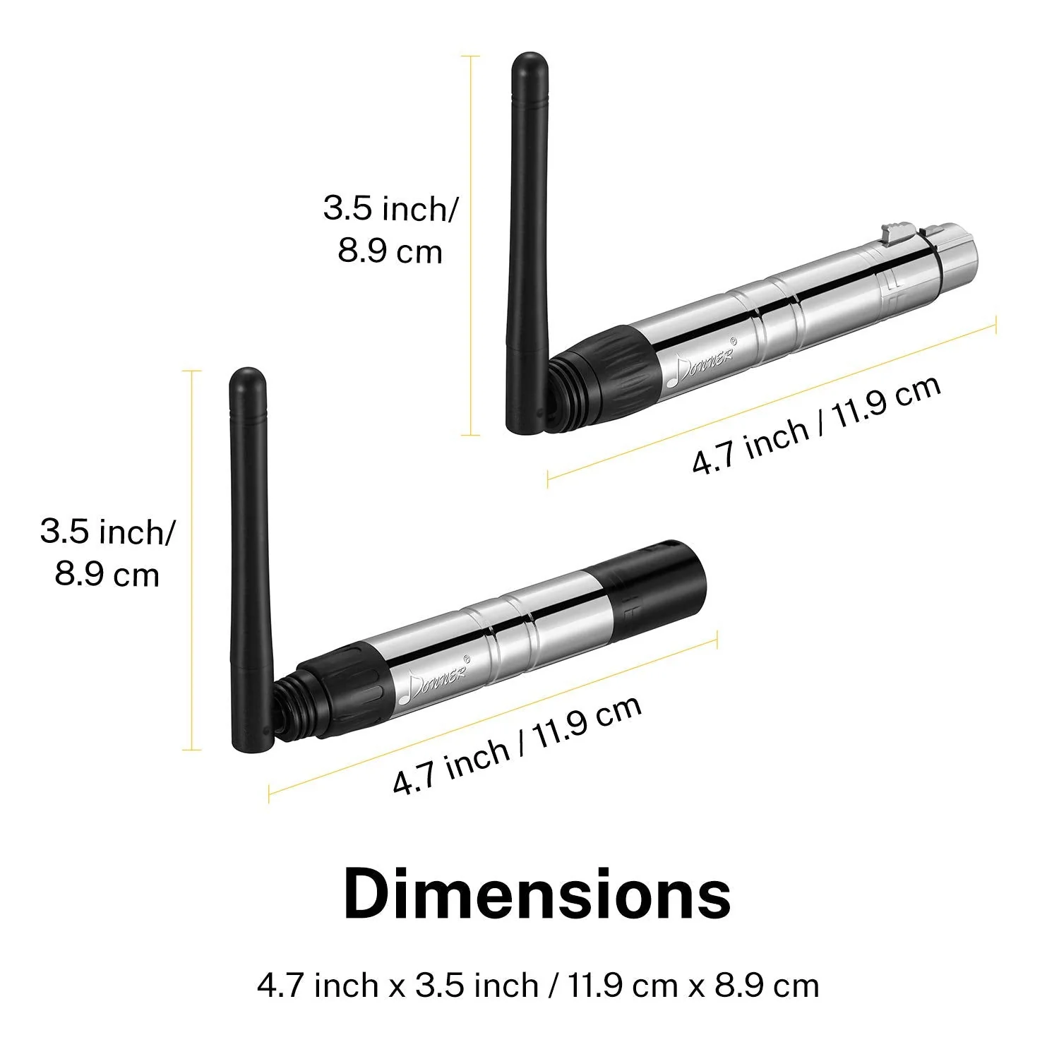Donner 2PCS DMX512 DMX Dfi DJ 2.4G Wireless 1 Receiver with Light Dome& 1 Transmitter Stage Lighting Control (Silver) Silver - Image 5