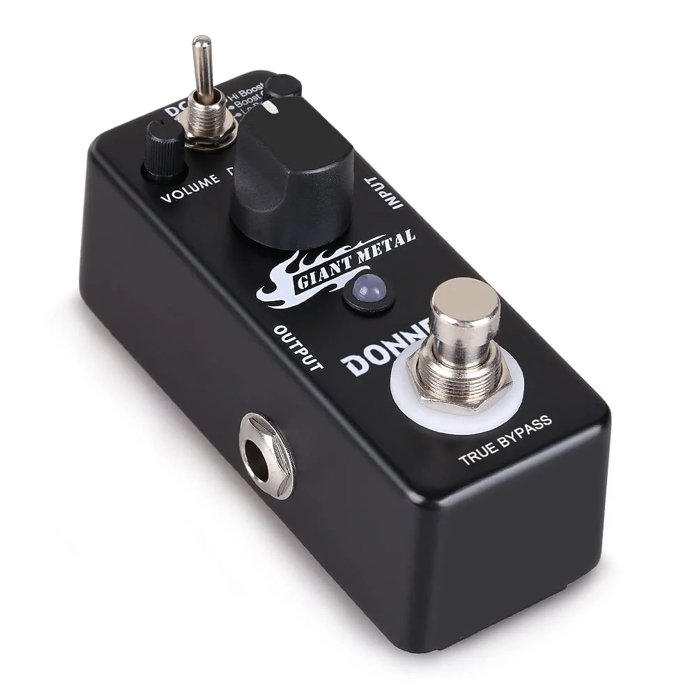Donner Giant Metal Distortion Pedal -Boost Distortion for Electric Guitar, 3 Modes True Bypass Black Distortion