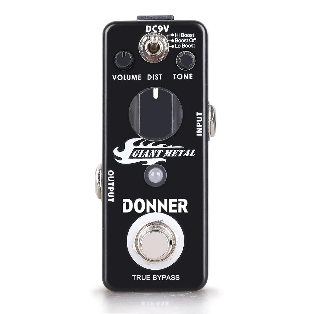 Donner Giant Metal Distortion Pedal -Boost Distortion for Electric Guitar, 3 Modes True Bypass Black Distortion - Image 3
