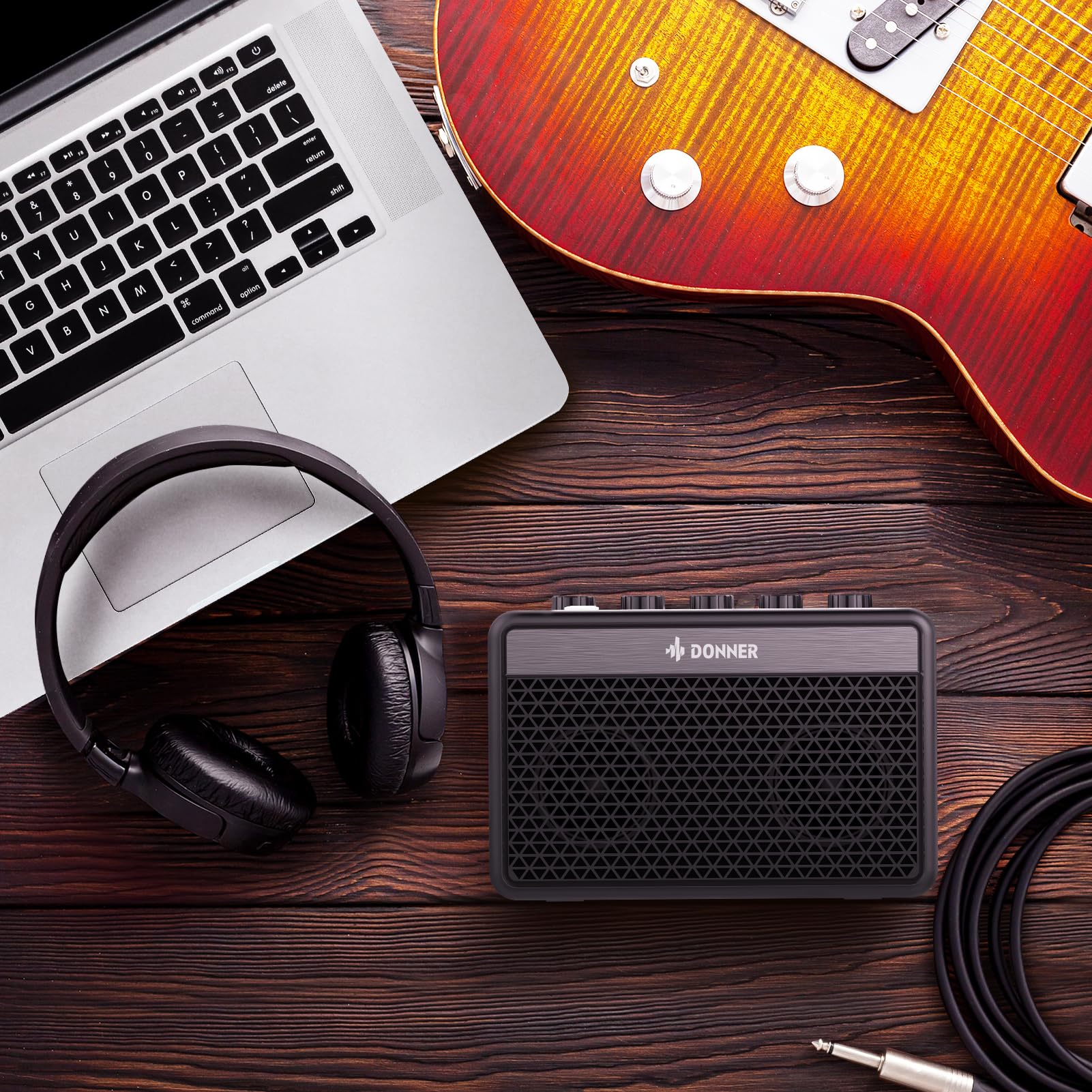 Donner Mini Guitar Amp Small Electric Amplifier 5W Portable, Practice Guitar Combo Amp DA-10 Black - Image 8