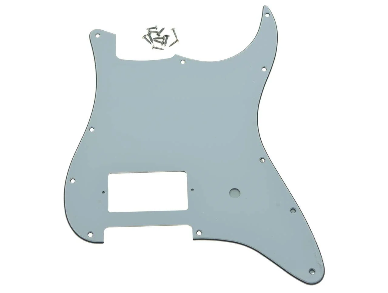 Dopro 11 Hole ST Strat One Humbucker Guitar Pickguard Scratch Plate Fits FD Delonge White 3 Ply