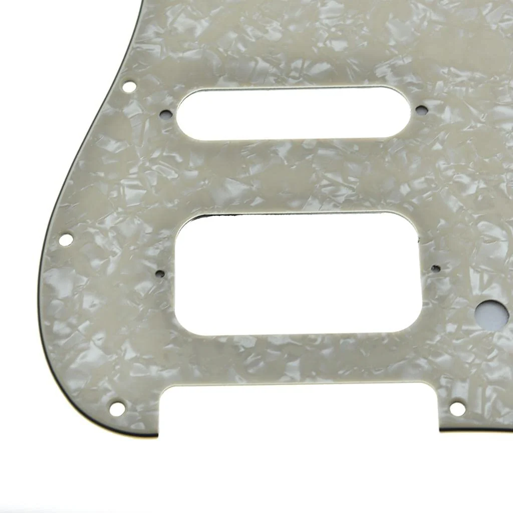 Dopro 11-Hole Strat HSS Guitar Pickguard 2-Screw Humbucking Pickup Mount for American FD Stratocaster Aged Pearl - Image 4
