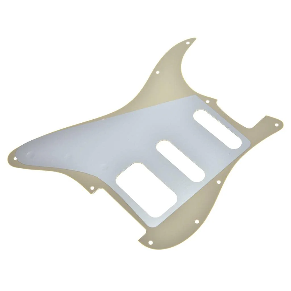 Dopro 11-Hole Strat HSS Guitar Pickguard 2-Screw Humbucking Pickup Mount for American FD Stratocaster Aged Pearl - Image 5