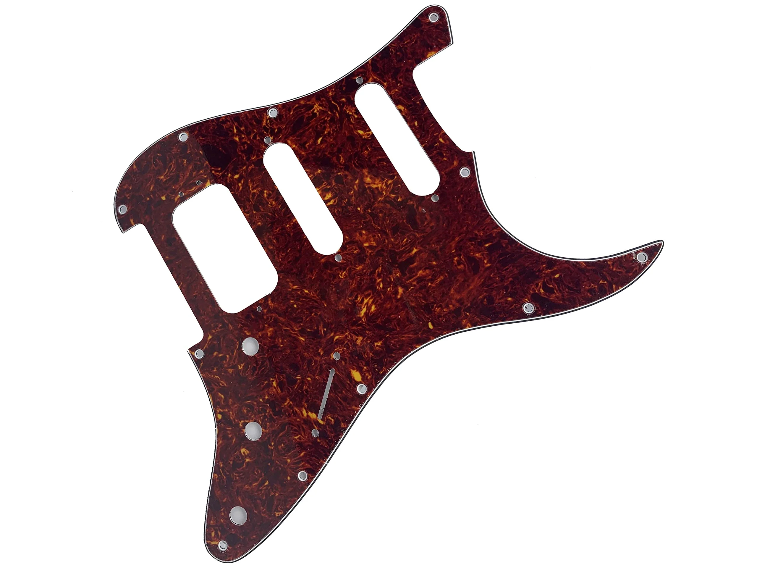 Dopro 11-Hole Strat HSS Guitar Pickguard 3-Screw Humbucking Pickup Mount Fits American Fender Stratocaster Vintage Tortoise - Image 3