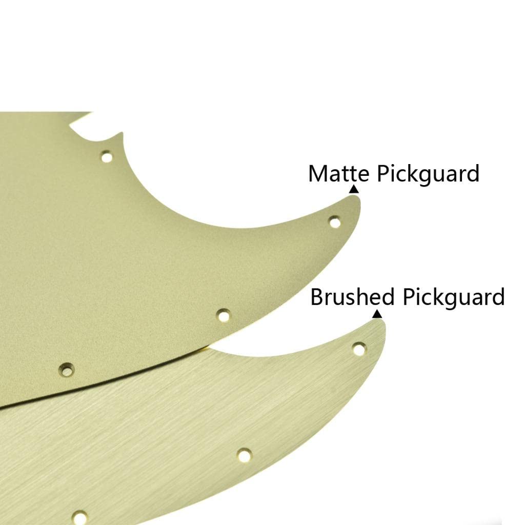 Dopro 13 Hole Matte Aluminum Precision P Bass Pickguard Metal Anodized P Bass Pick Guard Scratch Plate for USA/Mexico Precision P Bass Matte Gold - Image 2
