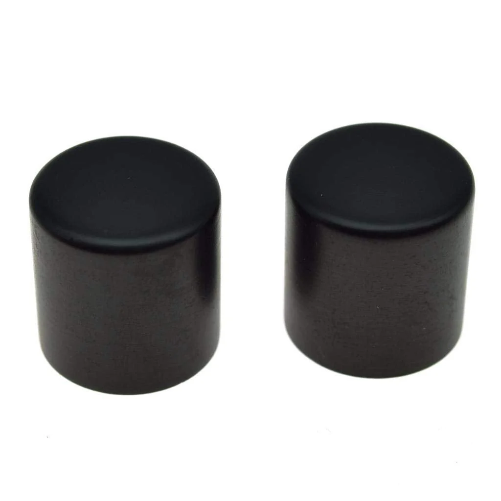 Dopro 2-Pack Wood Knobs Tele Style Flat Top Dome Knobs Guitar Bass Wood Knob Barrel Knobs Ebony Wood