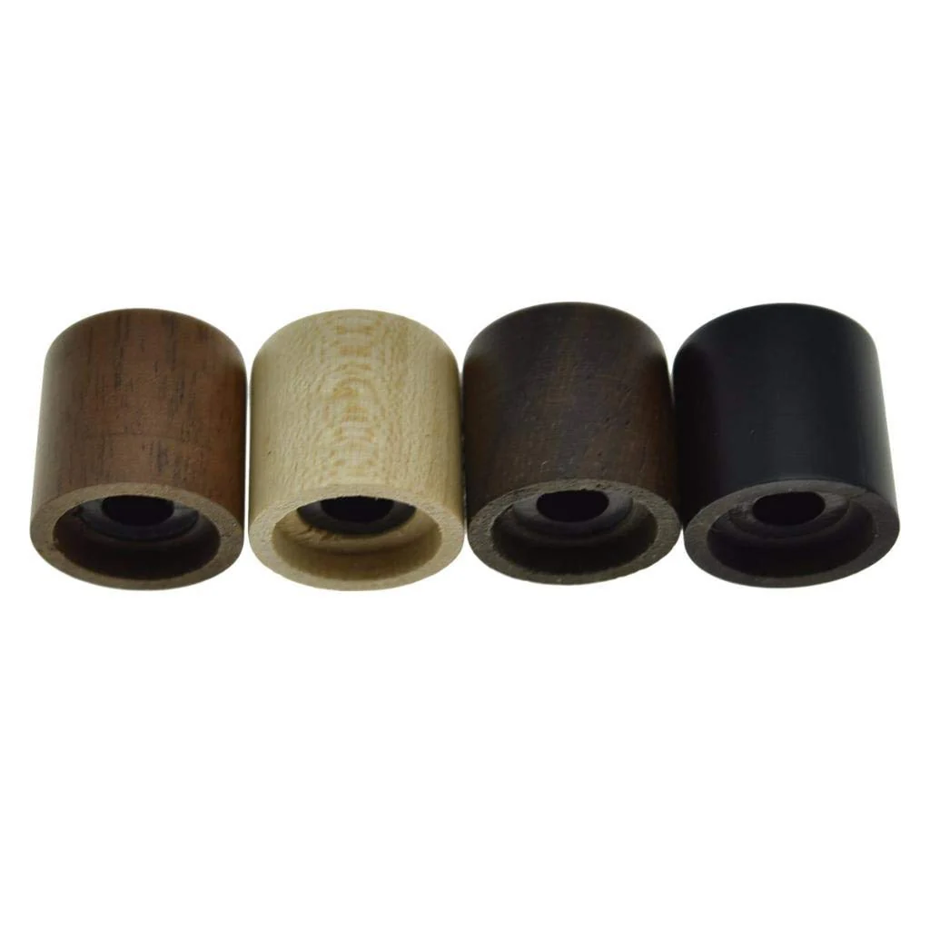 Dopro 2-Pack Wood Knobs Tele Style Flat Top Dome Knobs Guitar Bass Wood Knob Barrel Knobs Ebony Wood - Image 6