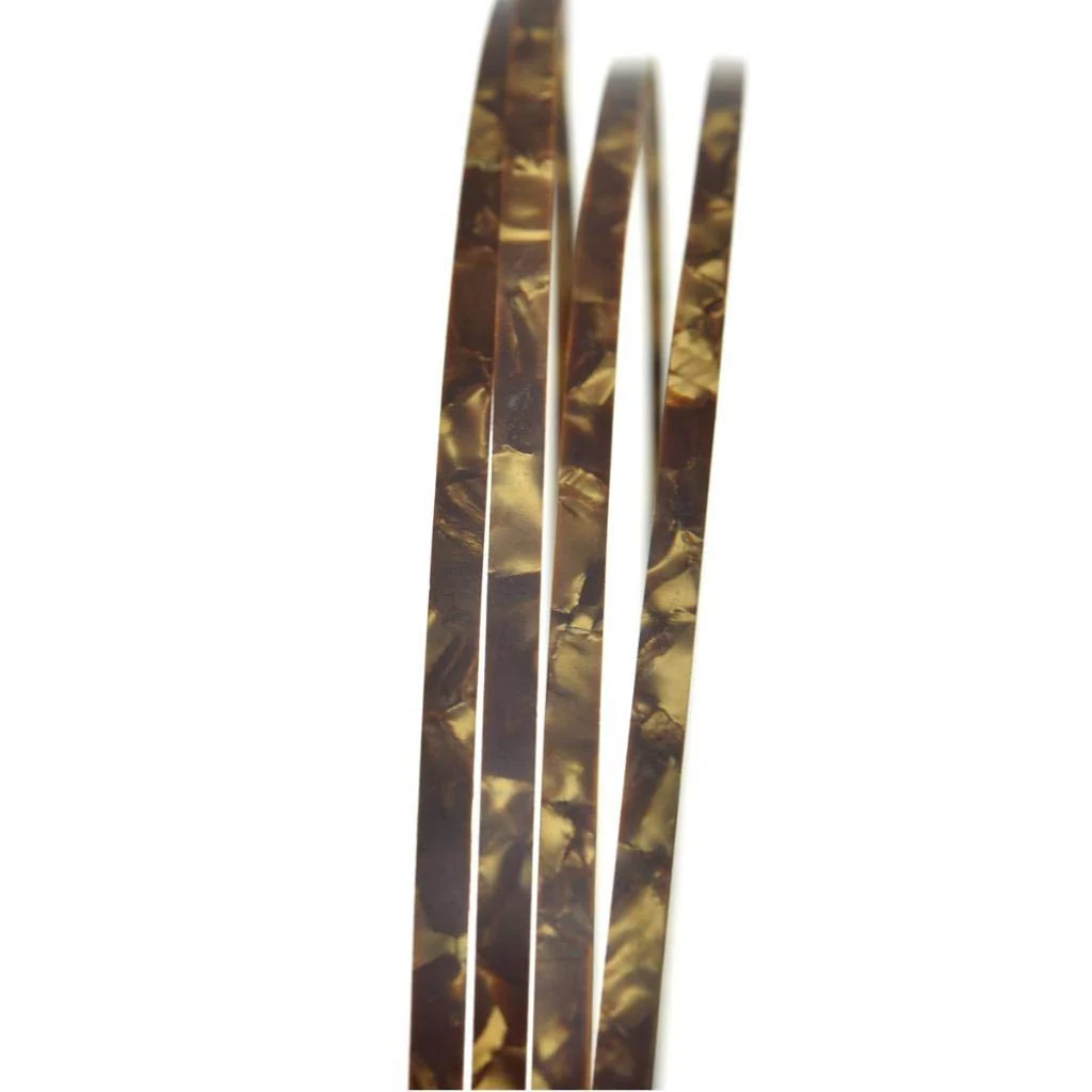 Dopro 2pcs Guitar Binding Purfling Strips Guitar Binding Strip 1650 * 5 * 1.5mm for Acoustic or Classical Guitar Brown Pearl - Image 3