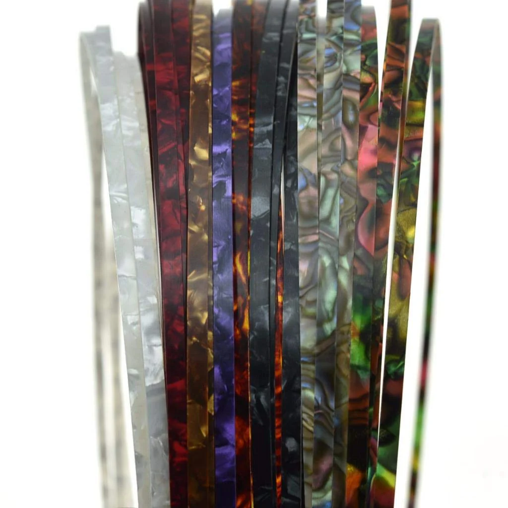 Dopro 2pcs Guitar Binding Purfling Strips Guitar Binding Strip 1650 * 5 * 1.5mm for Acoustic or Classical Guitar Brown Pearl - Image 6
