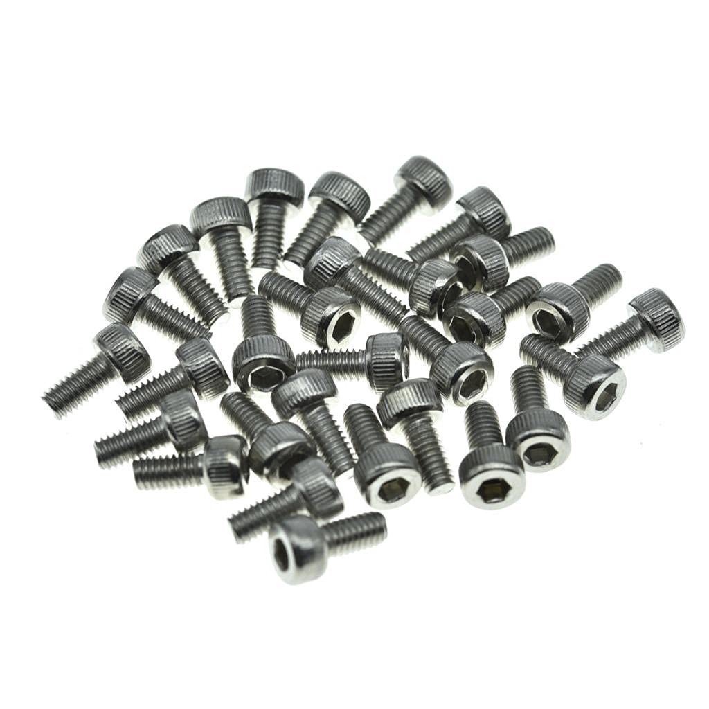 Dopro 30-Pack Stainless Steel Tremolo Bridge Locking Nut Lock Nut & Bridge Saddle Mounting Screws Fits for FR 30x Steel Locking Nut & Saddle Mounting Screws - Image 2