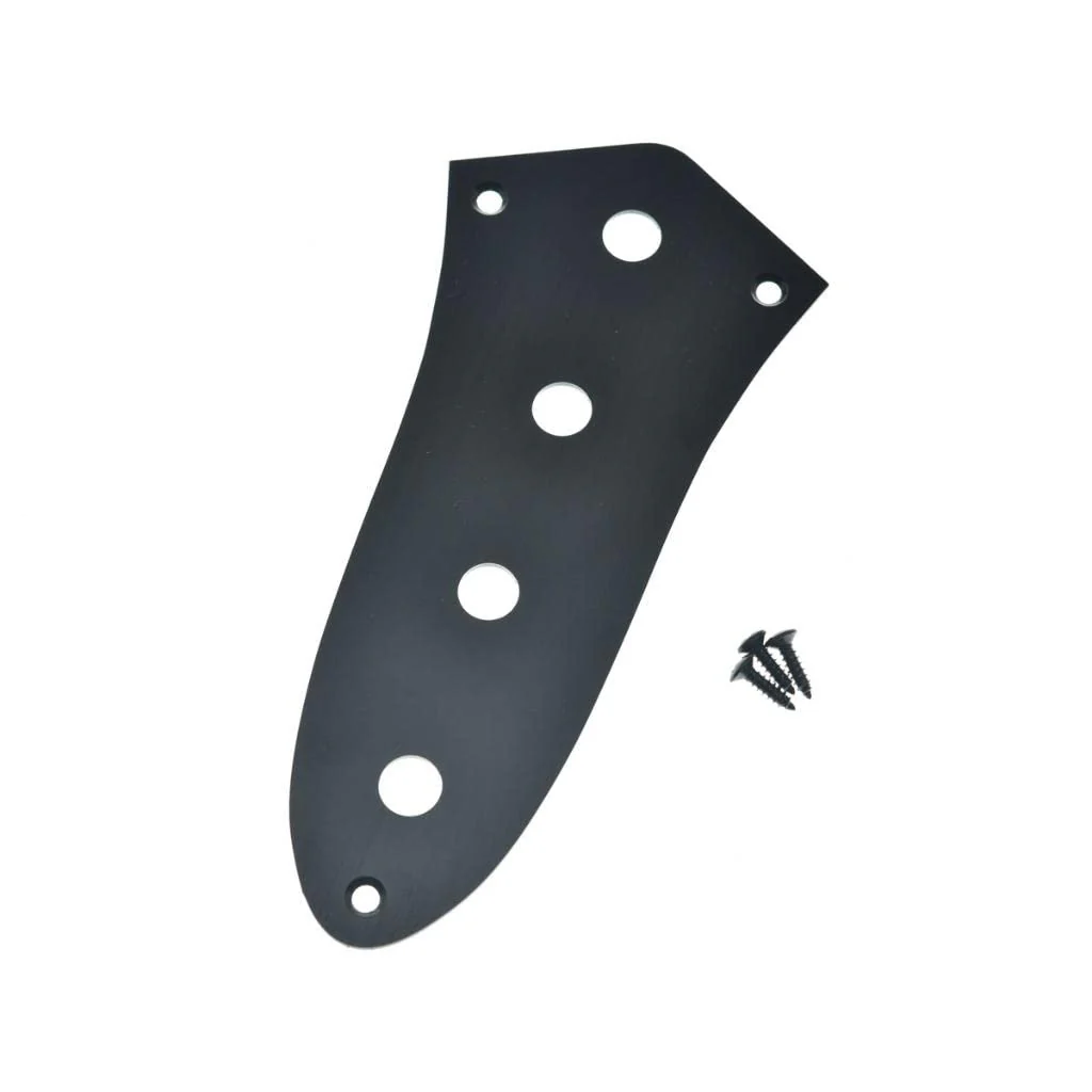 Dopro American Standard J Bass Control Plate Aluminum Anodized Jazz Bass JB Control Plate with 3/8"(9.5mm) CTS Pot Holes for American/Mexican Jazz Bass Black Black-3 - Image 3