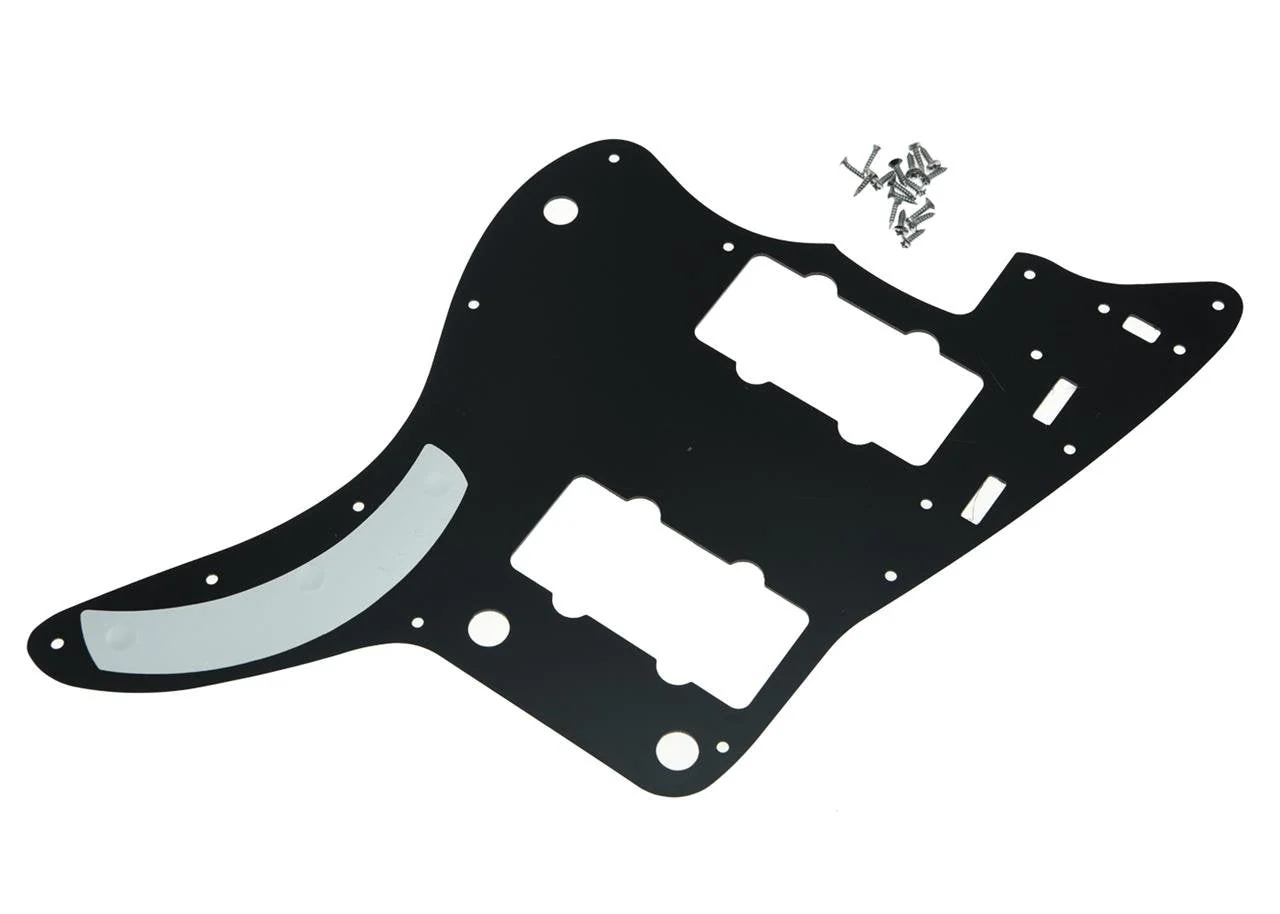 Dopro American Vintage Jazzmaster Guitar Pickguard Scratch Plate JM Pickguard with Screws for FD Vintage Jazzmaster Black 3 Ply (BWB) Black 3 Ply (BWB) - Image 3