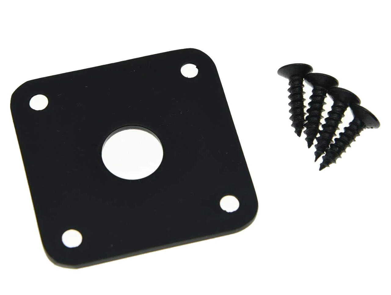 Dopro Black Flat Bottom Metal Jack Plate Flat Base Square Jackplate for USA LP Les Paul - Image 2