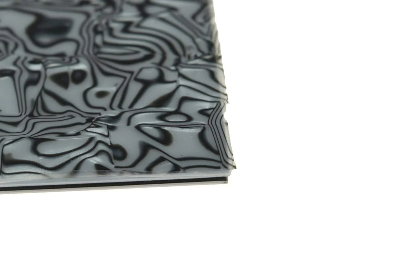 Dopro Blank Guitar Bass Pickguard Material Scratch Plate Material Sheet 290x433mm Black/White Shell - Image 2