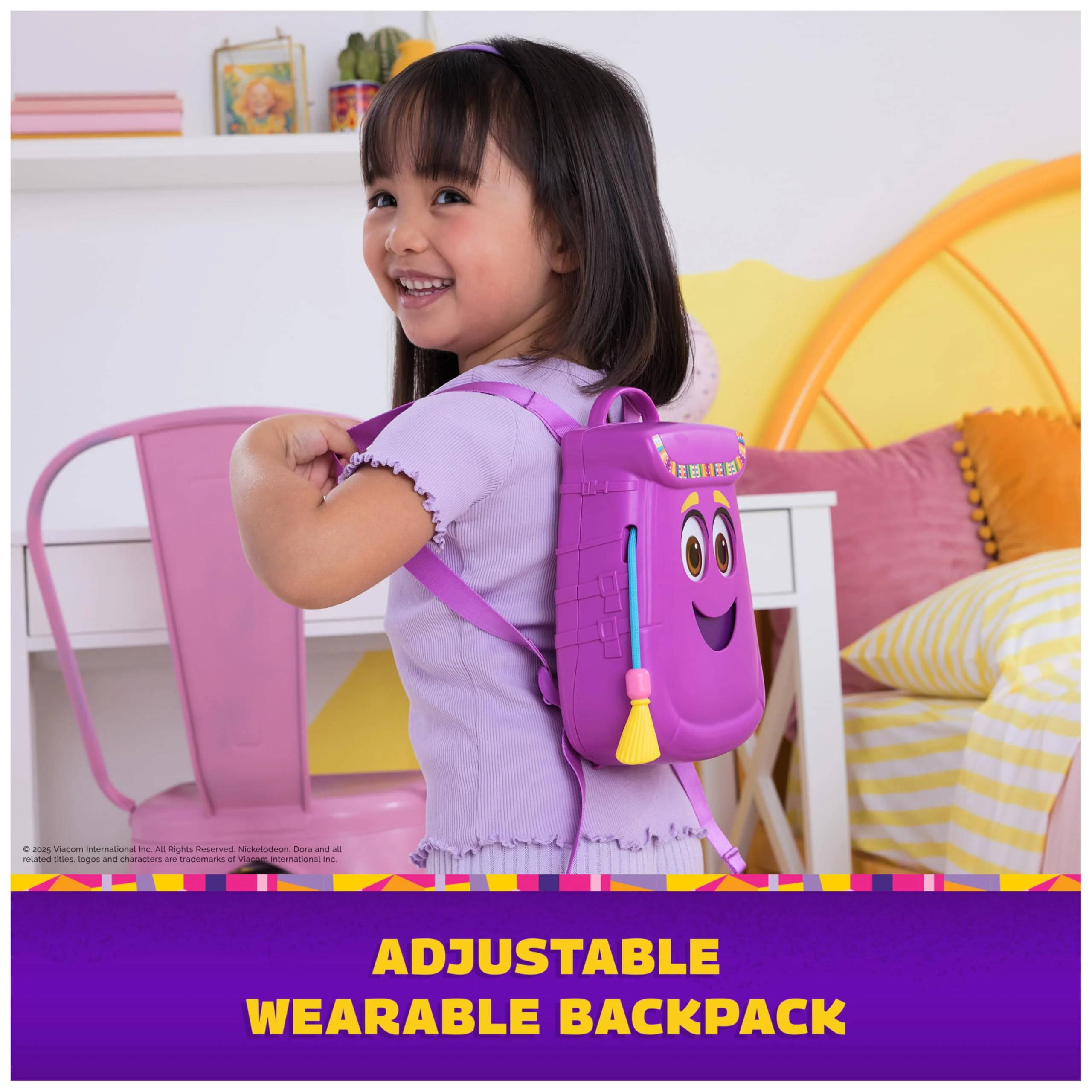 Dora, My Adventure Backpack, with Explorer Accessories‚ Toy Binoculars, Map & Compass, Kids Toys for Girls & Boys Ages 3 & Up - Image 4