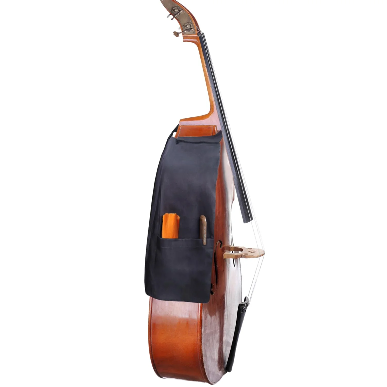 Double Bass Bib with Velcro Strap Protect the Varnish from Scratches with Two Pockets on the Side of the Bib Looks Cool
