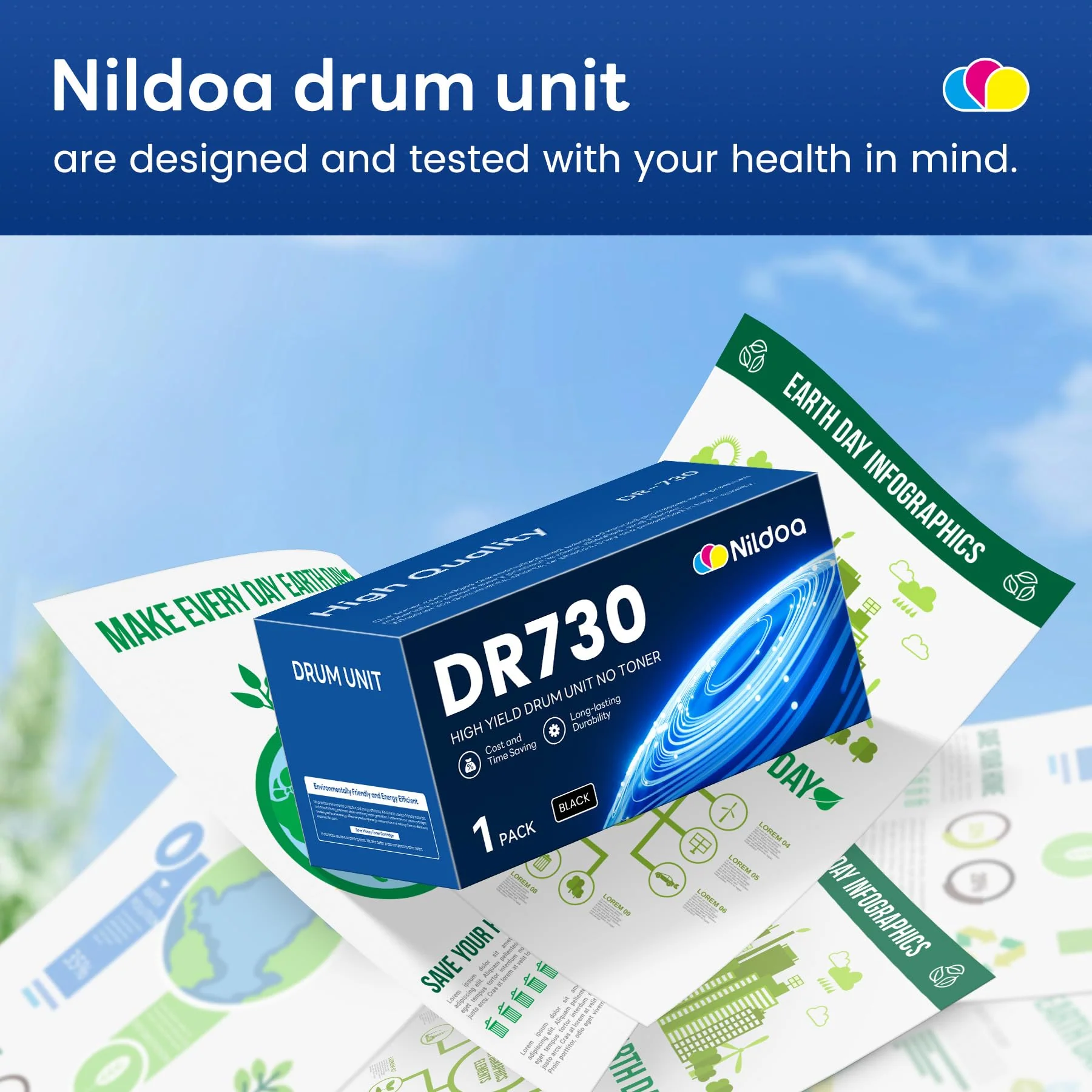 DR-730 DR730 Drum Unit [Not Toner] Replacement for Brother DR730 DR-730 DR 730 HL-L2370DW MFC-L2710DW MFC-L2750DW Printer Drum, 1 Pack - Image 6